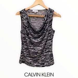 CALVIN KLEIN | B&W | PRINTED BLOUSE
